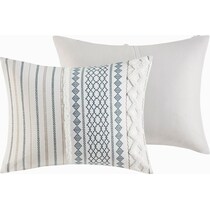 amari blue white king california king bedding set   