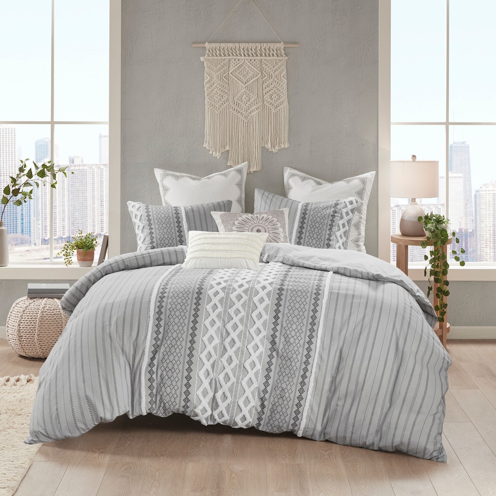 amari gray king bedding set   