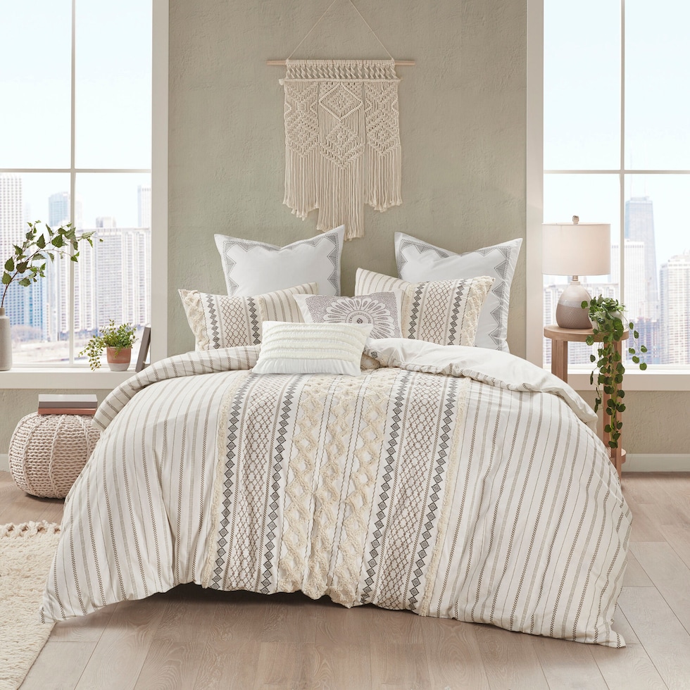 amari white full queen bedding set   