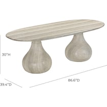 amarillo neutral dining table   