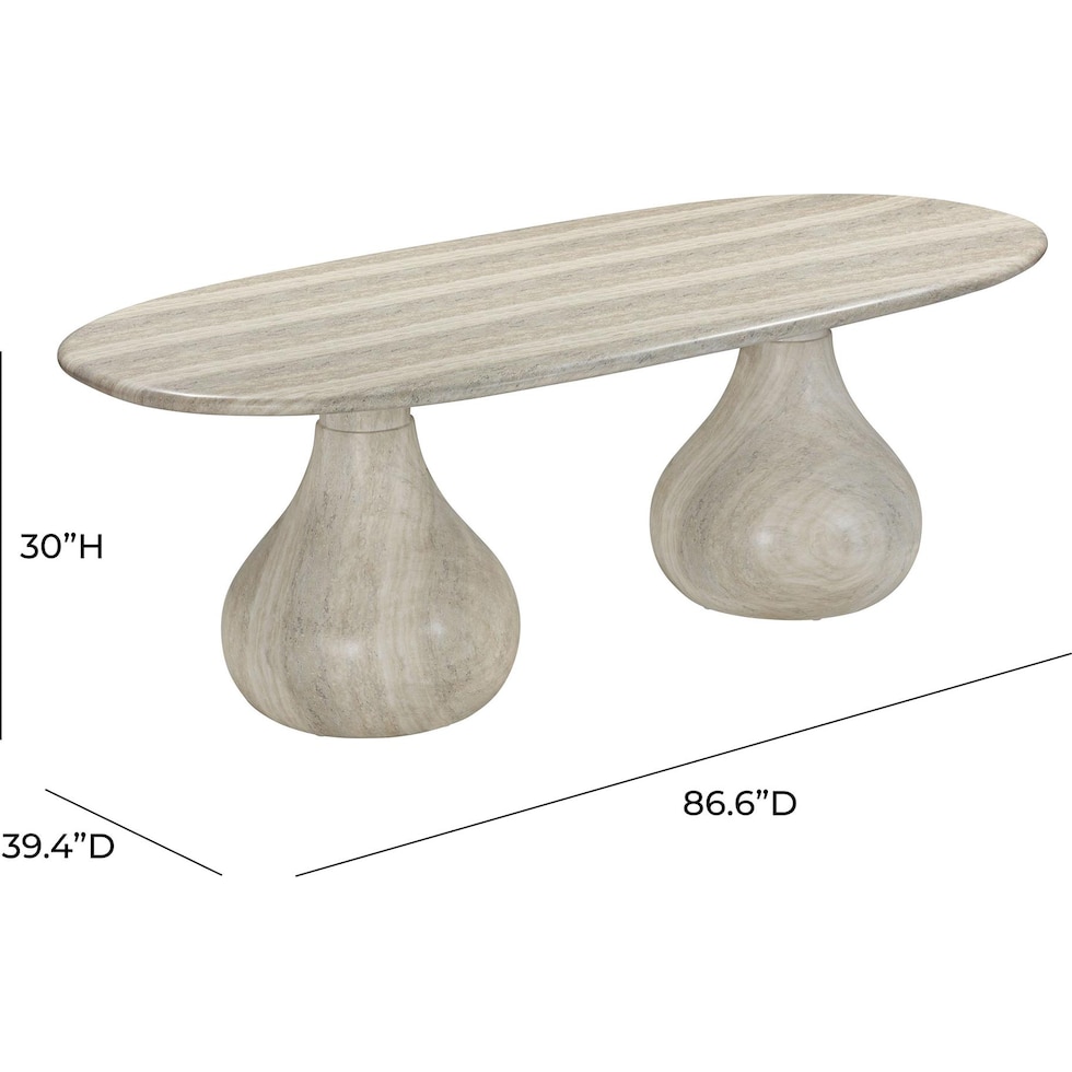 amarillo neutral dining table   