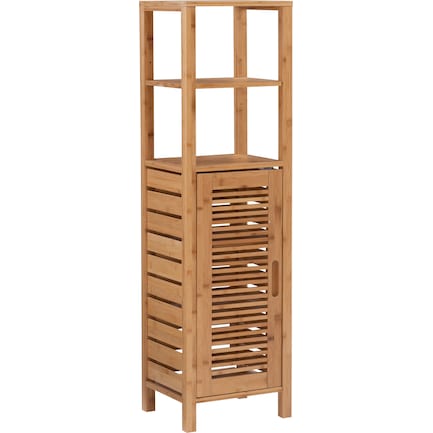 Ambel One Door Cabinet With Shelves - Natural
