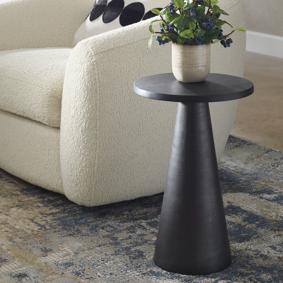 ambrose dark bronze end table   