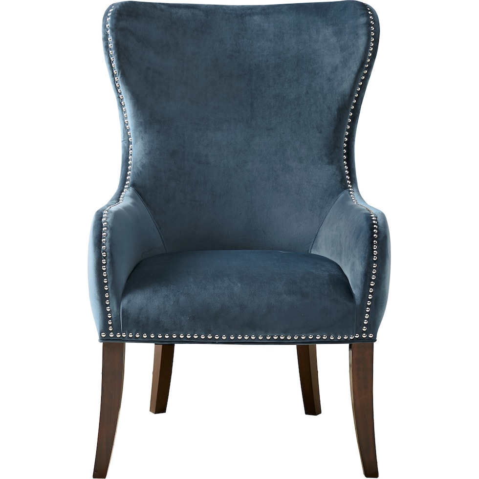 amenadiel blue accent chair   