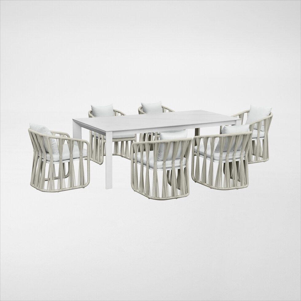 amherst white  pc outdoor dining   