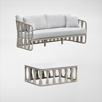 amherst white outdoor sofa set   