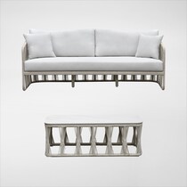 amherst white outdoor sofa set   