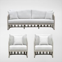 amherst white outdoor sofa set   