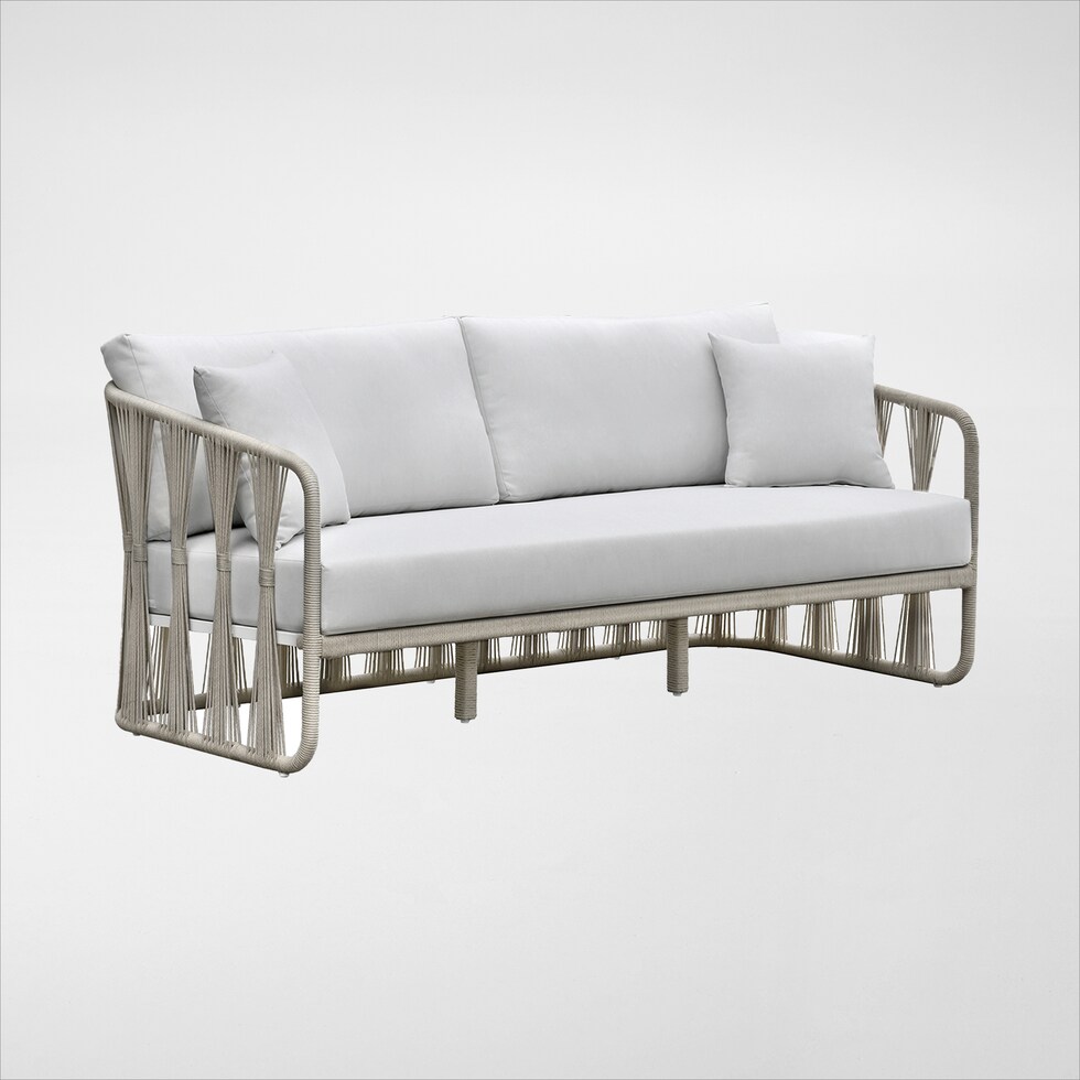 amherst white outdoor sofa set   