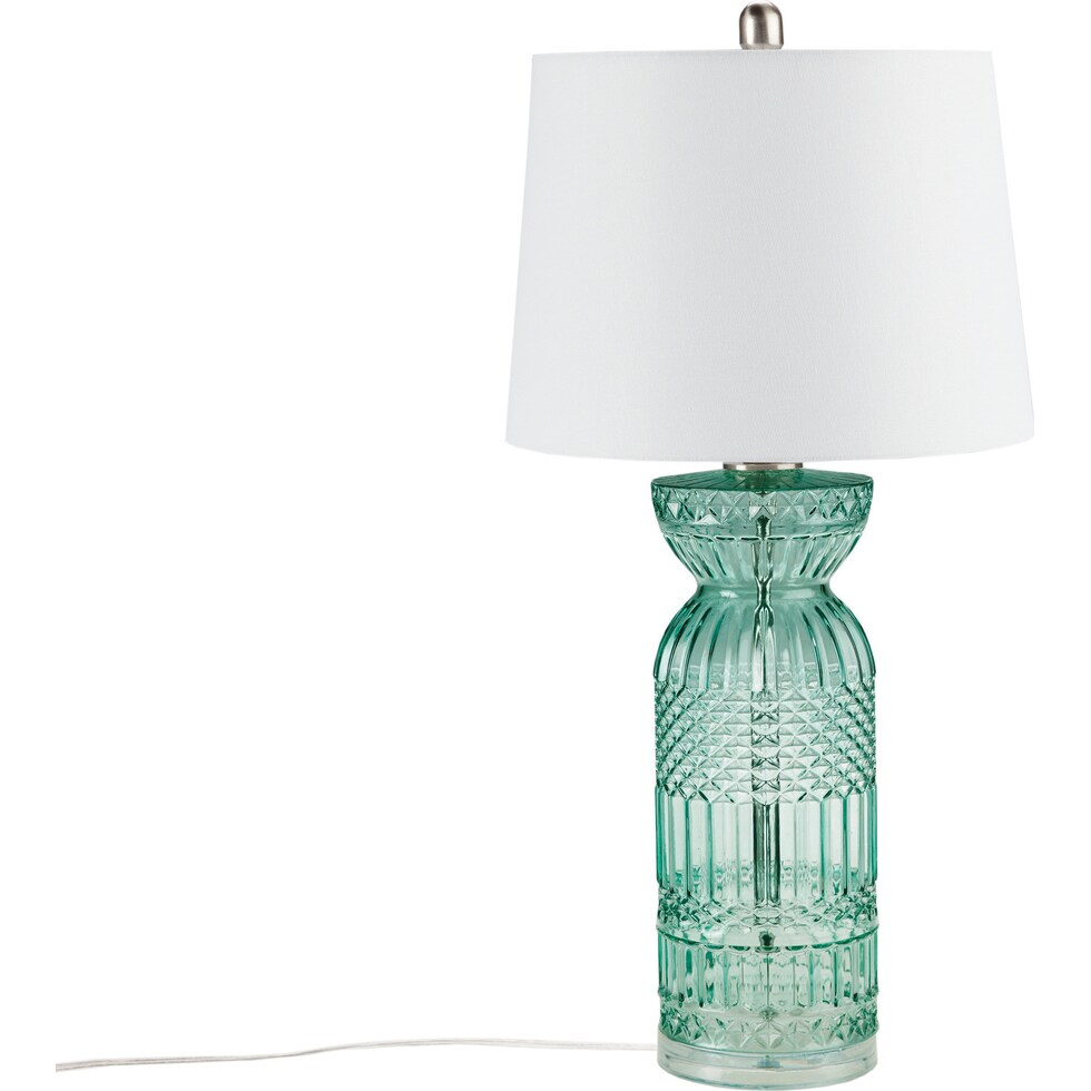 amias blue table lamp   