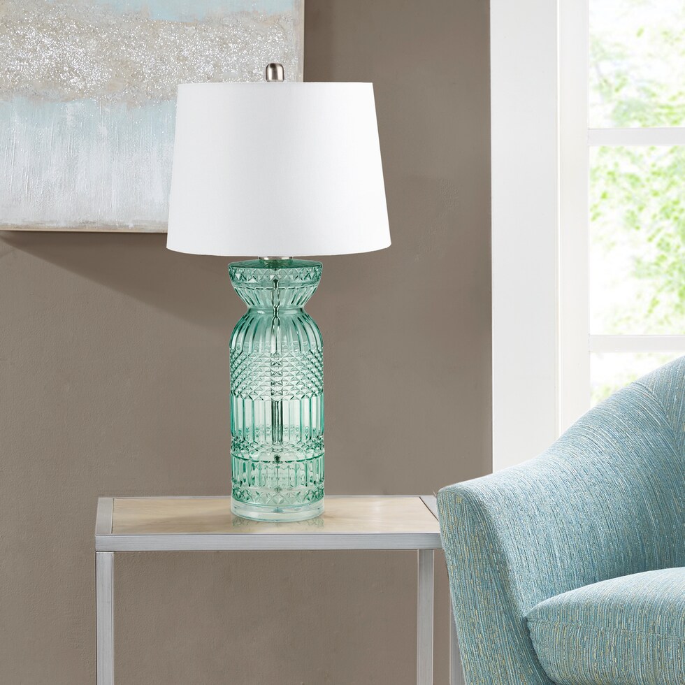 amias blue table lamp   