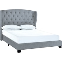 amina gray king bed   