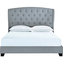 amina gray king bed   