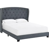 amina gray queen bed   