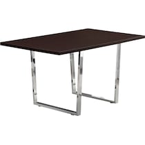 amory dark brown chrome dining table   