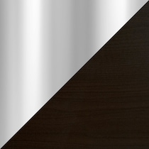 amory dark brown chrome dining table   