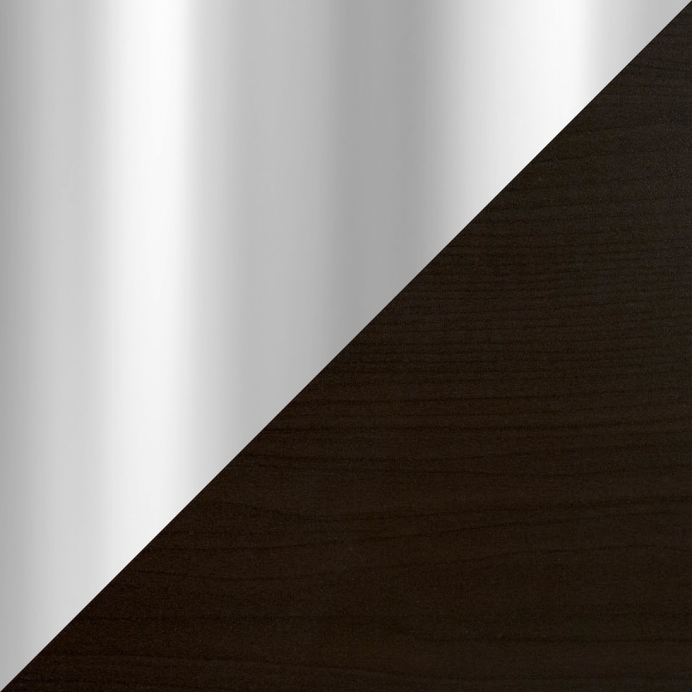 amory dark brown chrome dining table   