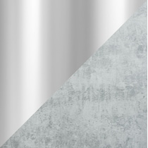 amory light gray chrome dining table   
