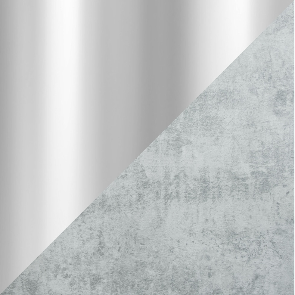 amory light gray chrome dining table   