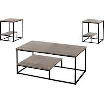 amos brown black  pc occasional tables   