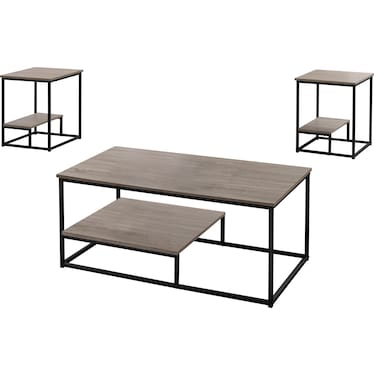 Amos Coffee Table and 2 End Tables