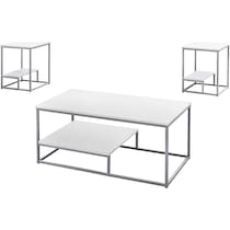 amos white gray  pc occasional tables   