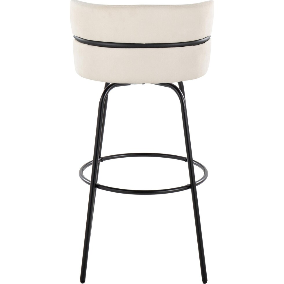 anabelle cream black bar stool   