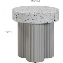 anchorage gray side table   