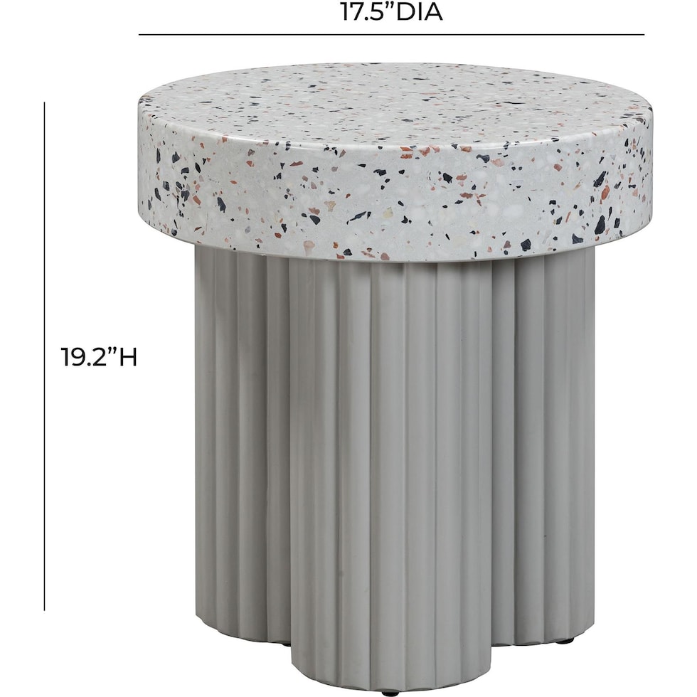anchorage gray side table   