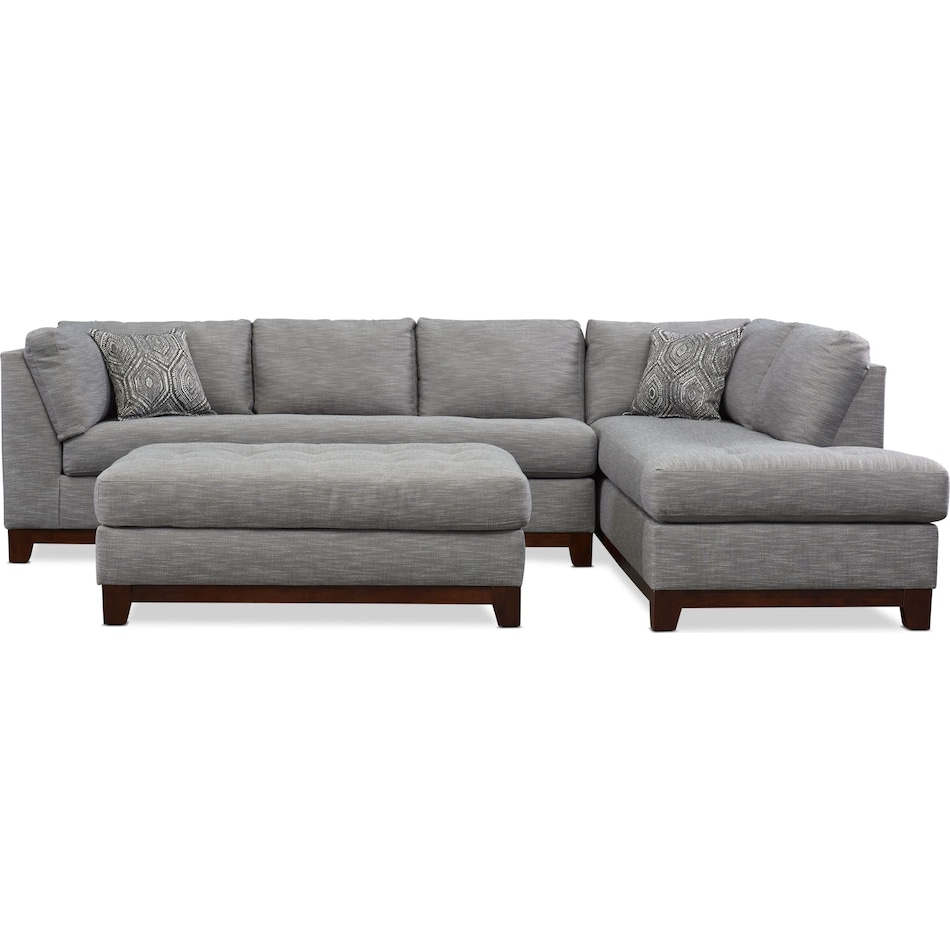 Anderson 2Piece Sectional with Chaise and Ottoman Value City Furniture