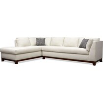 anderson white  pc sectional with left facing chaise   