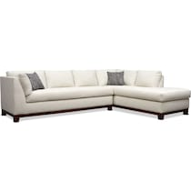 anderson white  pc sectional with right facing chaise   