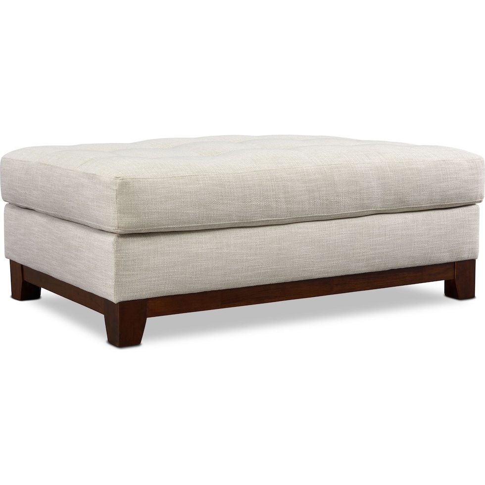 anderson white ottoman   