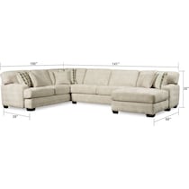 andi light brown  pc sectional   