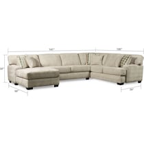 andi light brown  pc sectional   