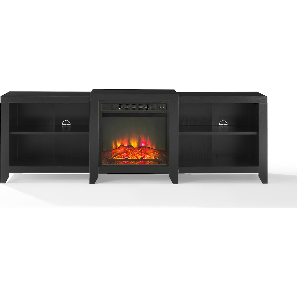 andie black entertainment wall unit   