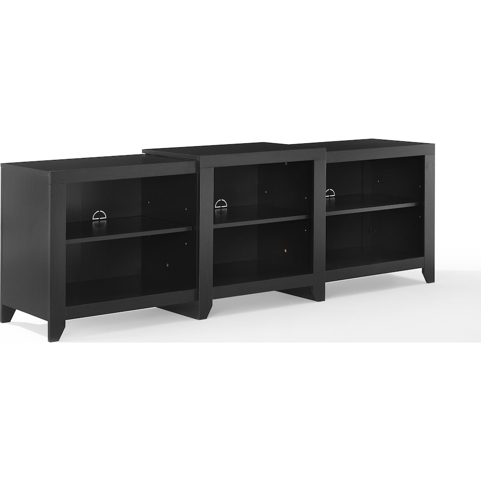 andie black entertainment wall unit   