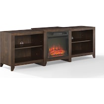 andie dark brown entertainment wall unit   
