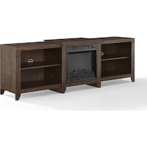 andie dark brown entertainment wall unit   