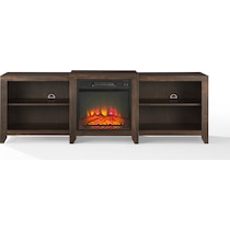 andie dark brown entertainment wall unit   