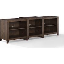 andie dark brown entertainment wall unit   