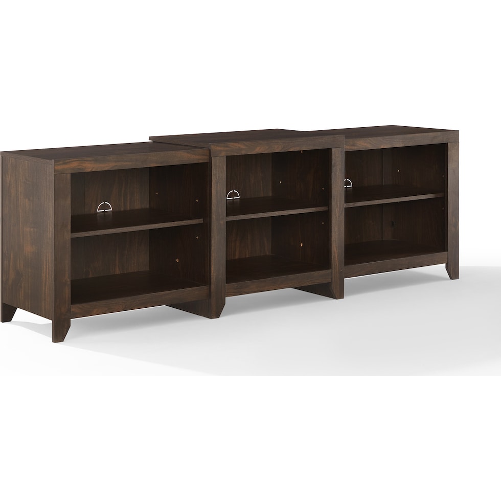 andie dark brown entertainment wall unit   