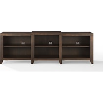 andie dark brown entertainment wall unit   