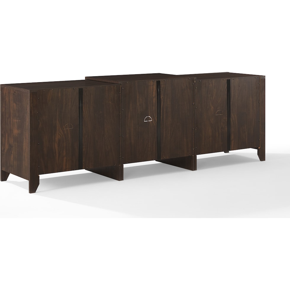 andie dark brown entertainment wall unit   