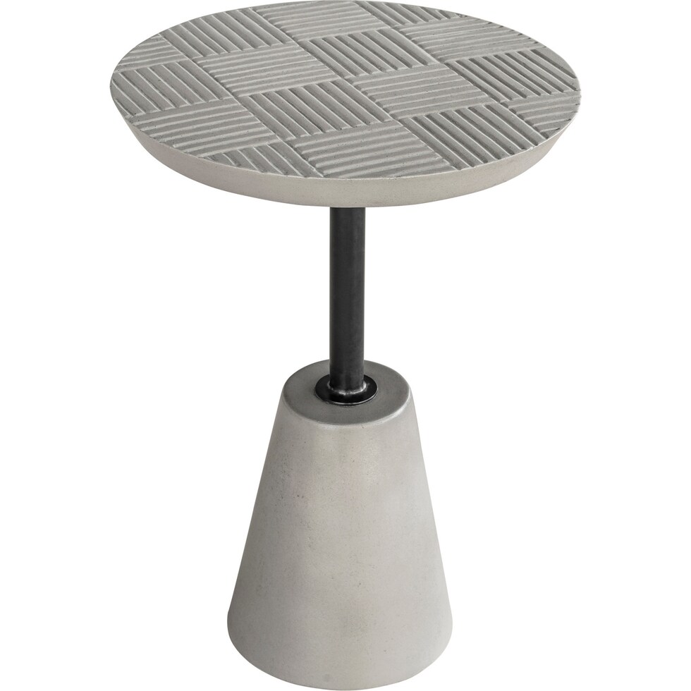 andorra gray end table   