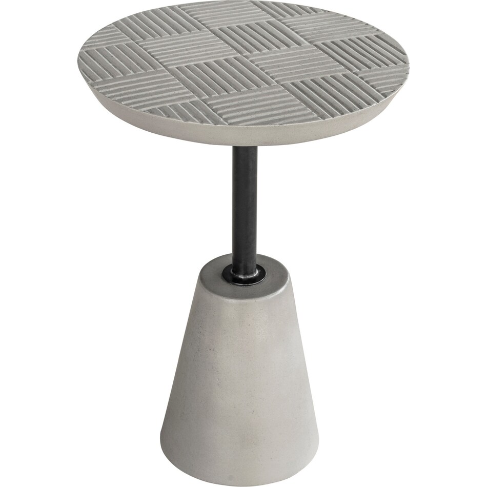 andorra gray outdoor accent table   