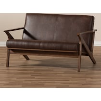 andrea dark brown loveseat   