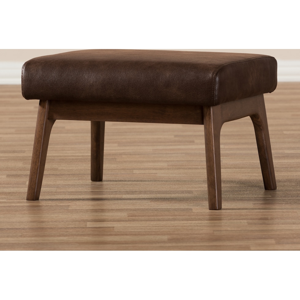 andrea dark brown ottoman   