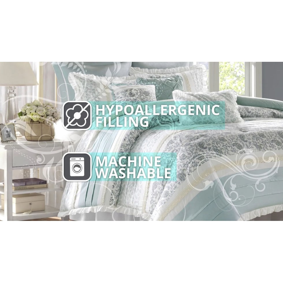 angela white full queen bedding set   