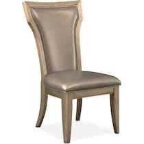 angelina dining metallic side chair   